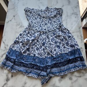 Jessica Simpson Floral Strapless Romper